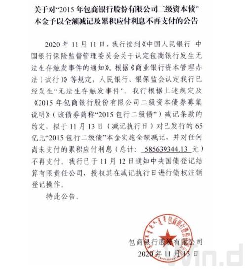 債市又爆出大事！歷史首次，65億銀行二級債一分不還，中小銀行融資要難了？